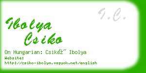 ibolya csiko business card